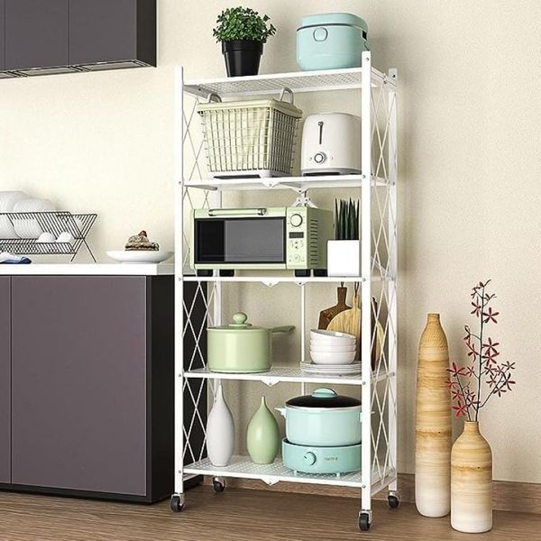 Стелаж металевий розкладний 5-ярусний Білий СМД SMT-5410-5w фото