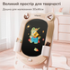 Дитячий мольберт двосторонній Lumpurini Frogodeo 3-в-1 з LCD екраном, магнітною дошкою для малювання, конструктором і регулюванням висоти, графічний планшет YBC-QWHB-005 фото 8
