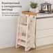 Стільчик-трансформер для годування 3-в-1 Lumpurini Damiano, підставка для дитини, для годування за обіднім столом. Дитяча вежа помічник Монтессорі YYST-2324 фото 12