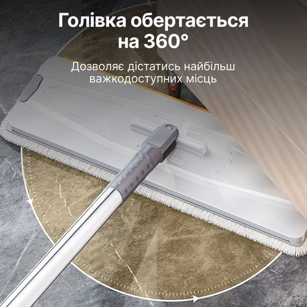 Швабра з віджимом та відром, швабра-ледарка з автоматичним віджимом, 4 змінні насадки в комплекті BD-130fb фото