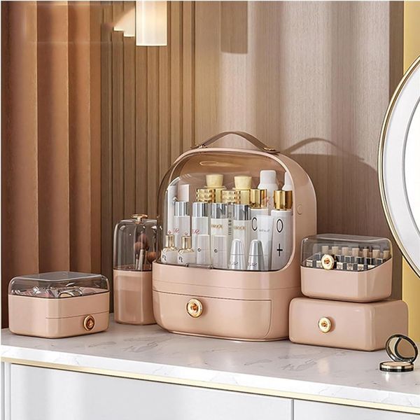 Настільний органайзер для косметики, прикрас Elegance Kit, б'юті бокс переносний, набір із 5 контейнерів. Переоцінка TF-13-sale фото