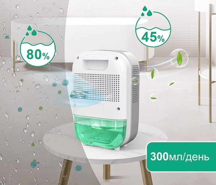 Компактний осушувач повітря Doctor-101 LIMA із технологією Peltier для невеликих приміщень на 800мл. Термоелектричний вологопоглинач HH-SN160 фото
